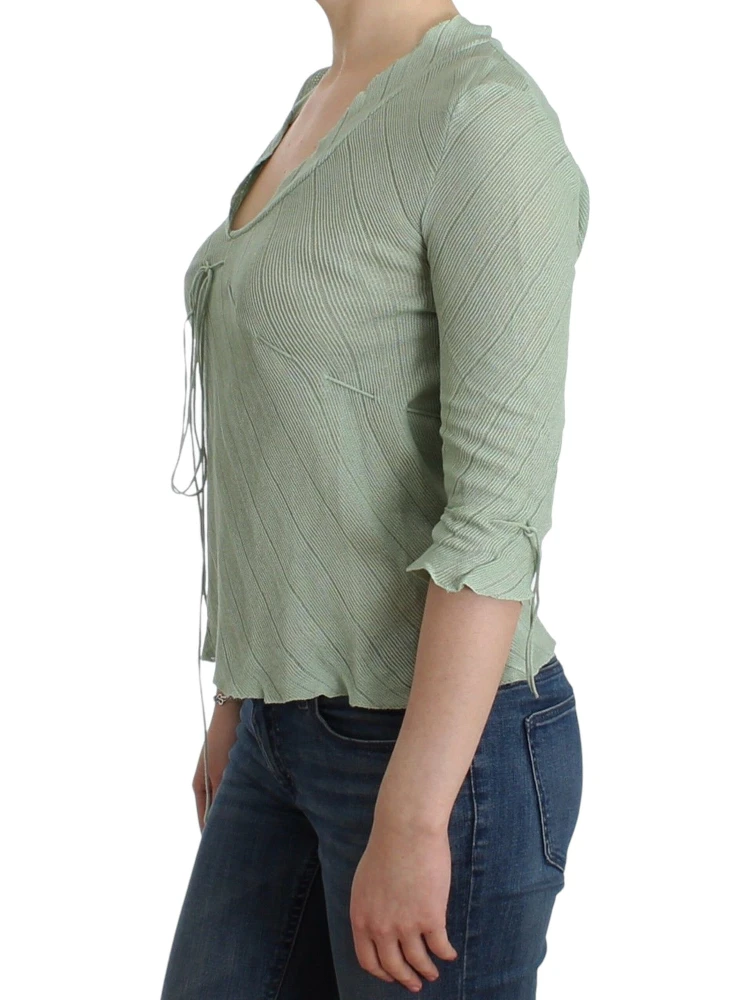 Green Lightweight Knit Sweater Top Blouse alternative