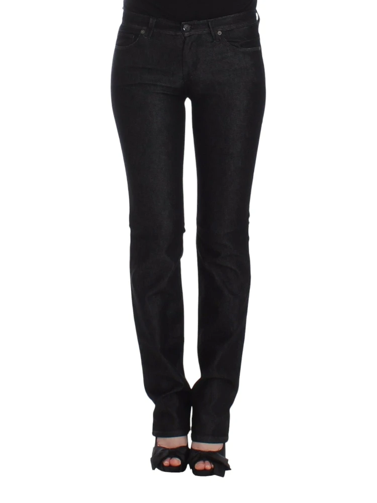Black Slim Jeans Denim Pants Skinny Leg Stretch
