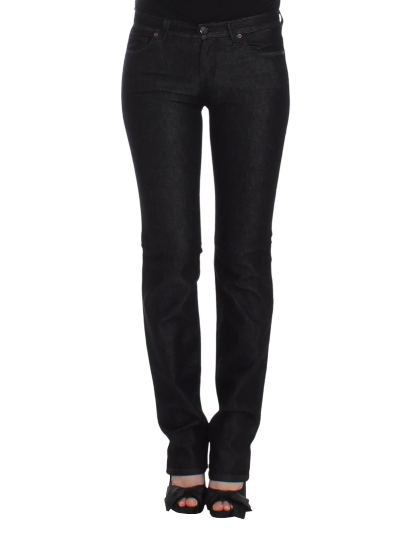 Black Slim Jeans Denim Pants Skinny Leg Stretch