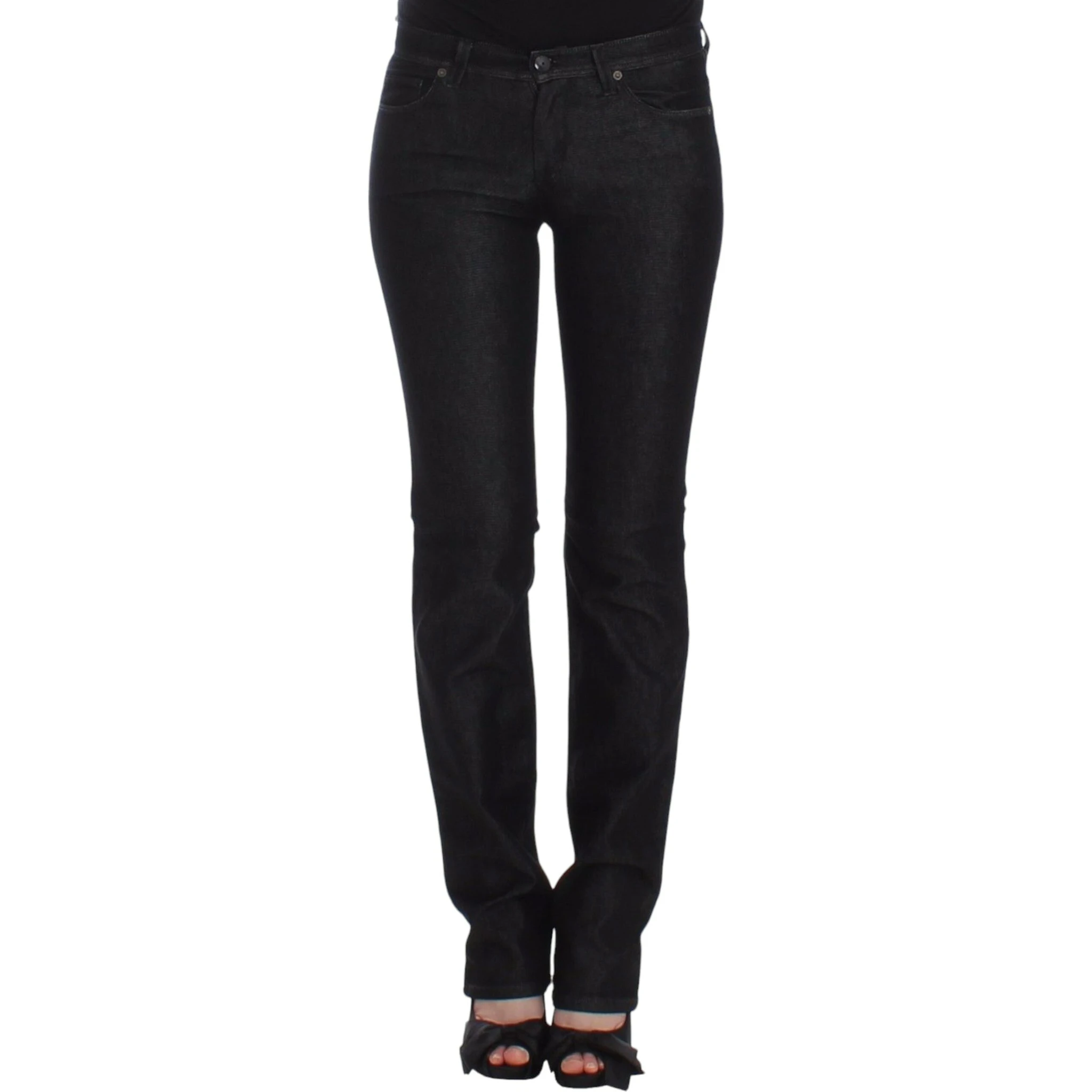 Black Slim Jeans Denim Pants Skinny Leg Stretch