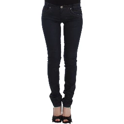 Blue Slim Jeans Denim Pants Skinny Leg Stretch