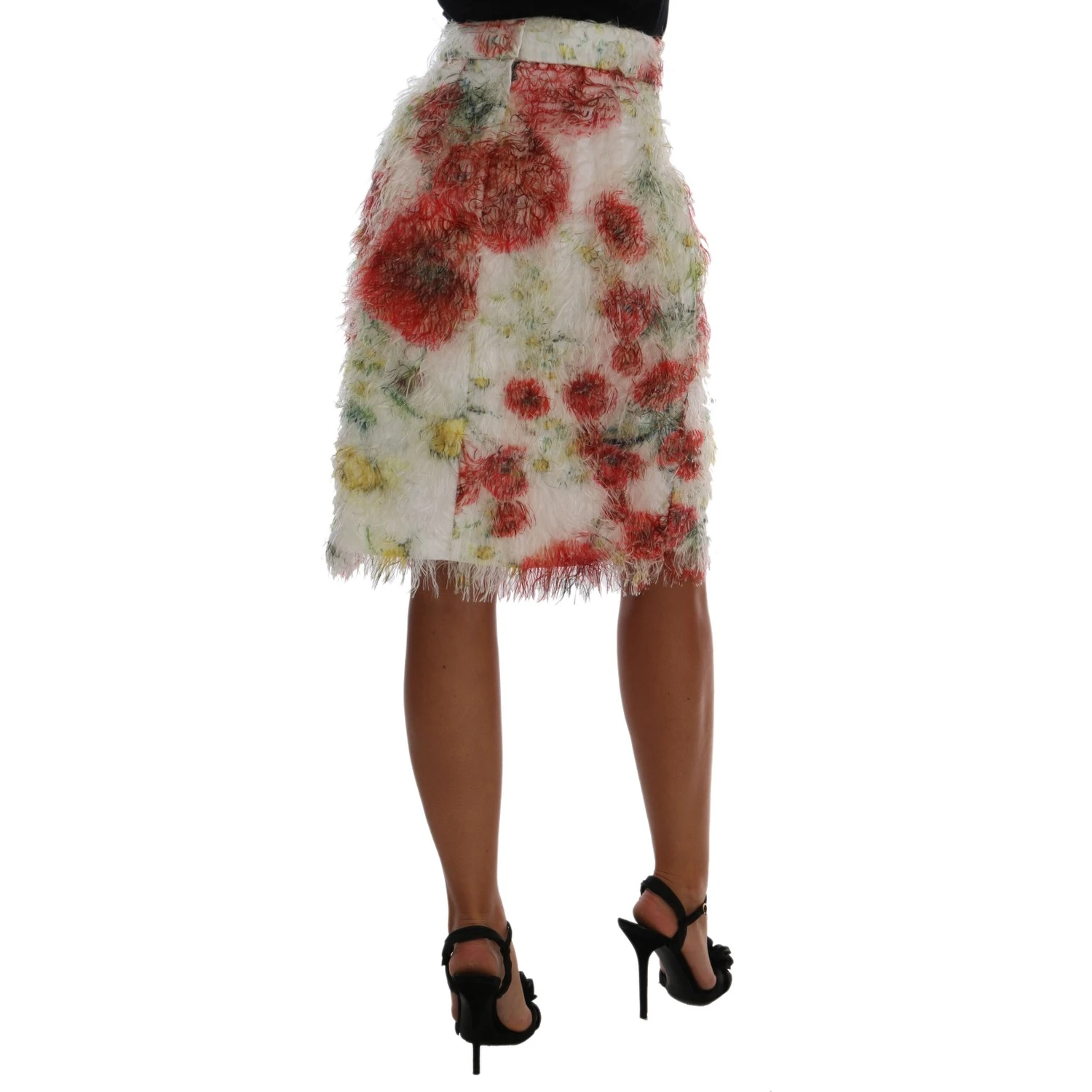 Floral Patterned Pencil Straight Skirt