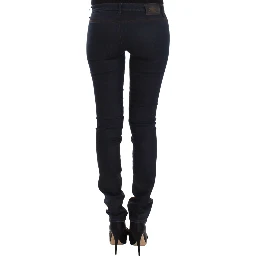 Blue Slim Jeans Denim Pants Skinny Leg Stretch
