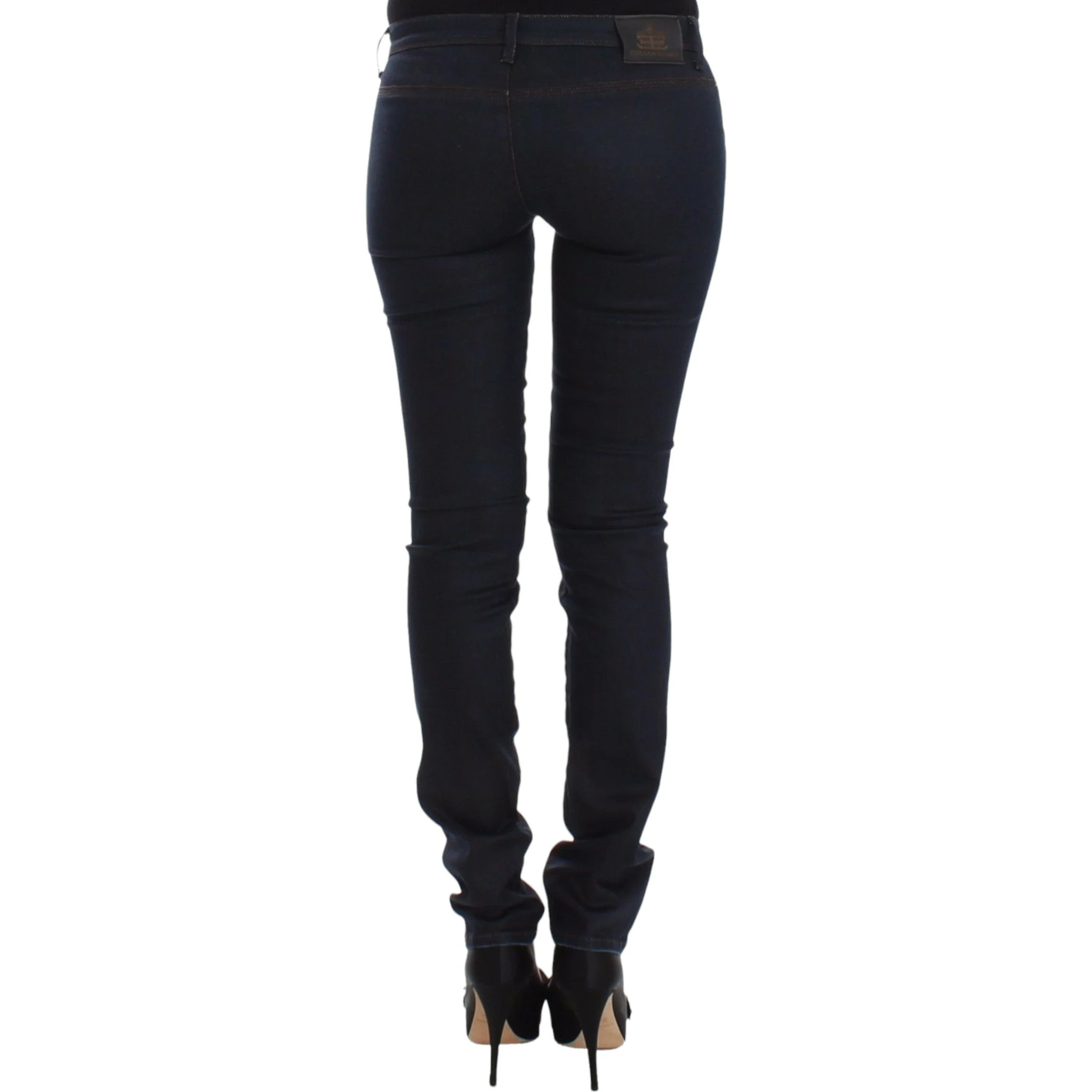 Blue Slim Jeans Denim Pants Skinny Leg Stretch