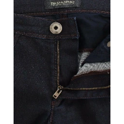 Blue Slim Jeans Denim Pants Skinny Leg Stretch