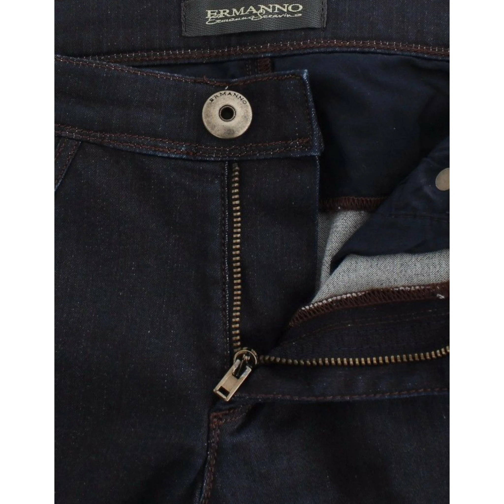 Blue Slim Jeans Denim Pants Skinny Leg Stretch