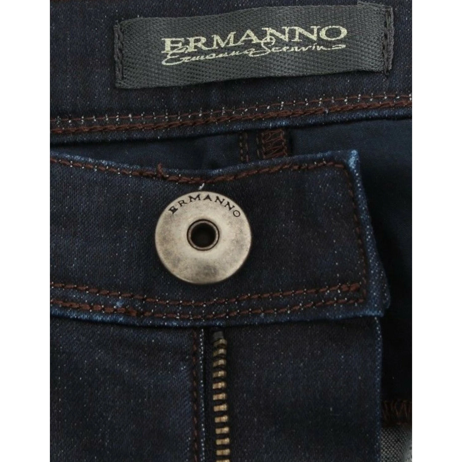 Blue Slim Jeans Denim Pants Skinny Leg Stretch