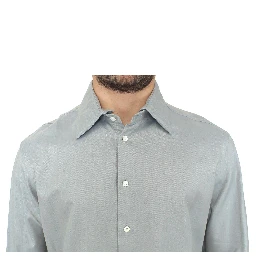 Gray Cotton Long Sleeve Casual Shirt Top