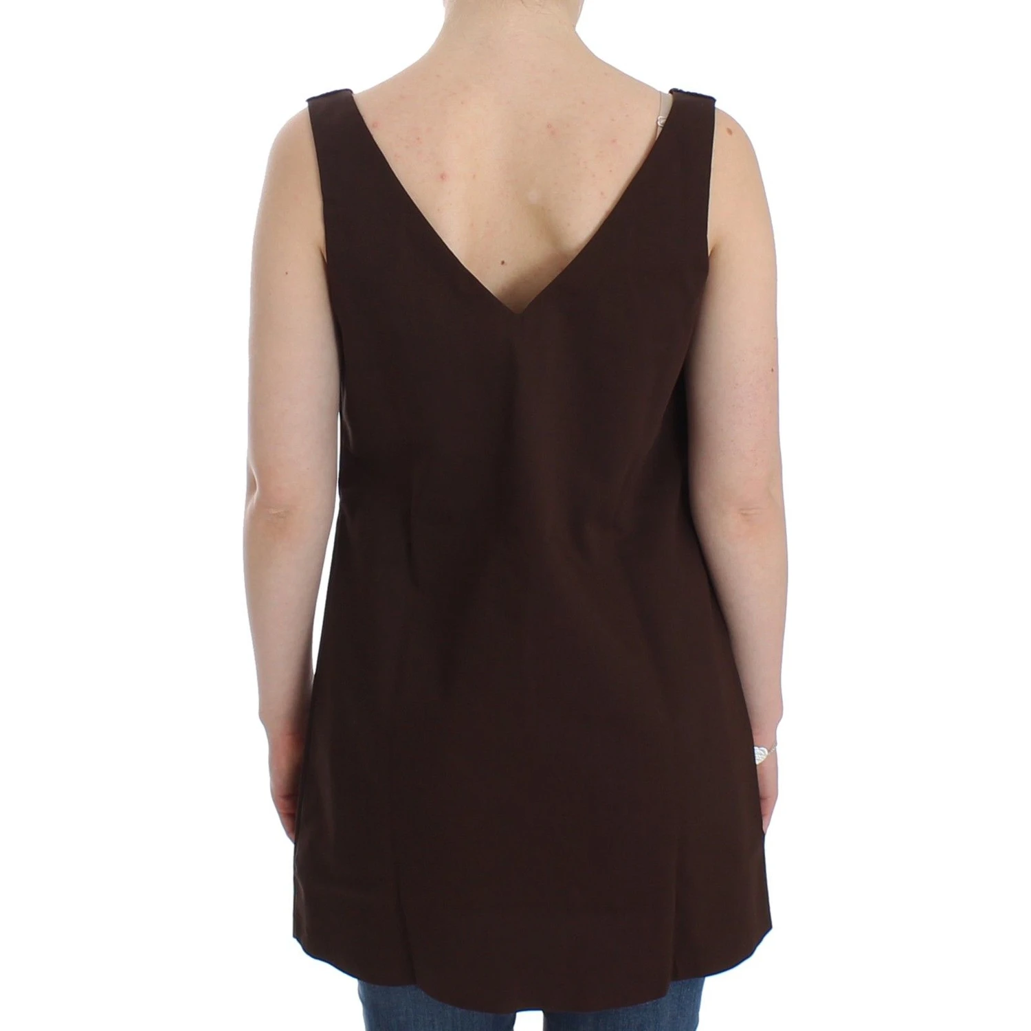 Beachwear Brown Cotton Stretch Tunic Dress