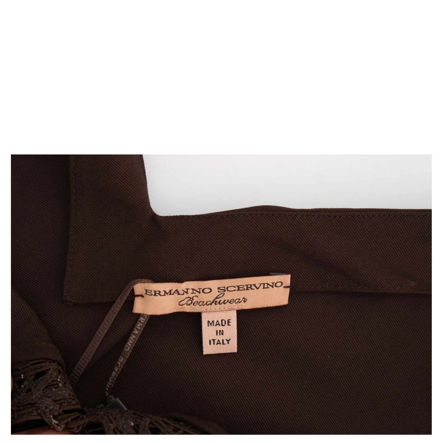 Beachwear Brown Cotton Stretch Tunic Dress