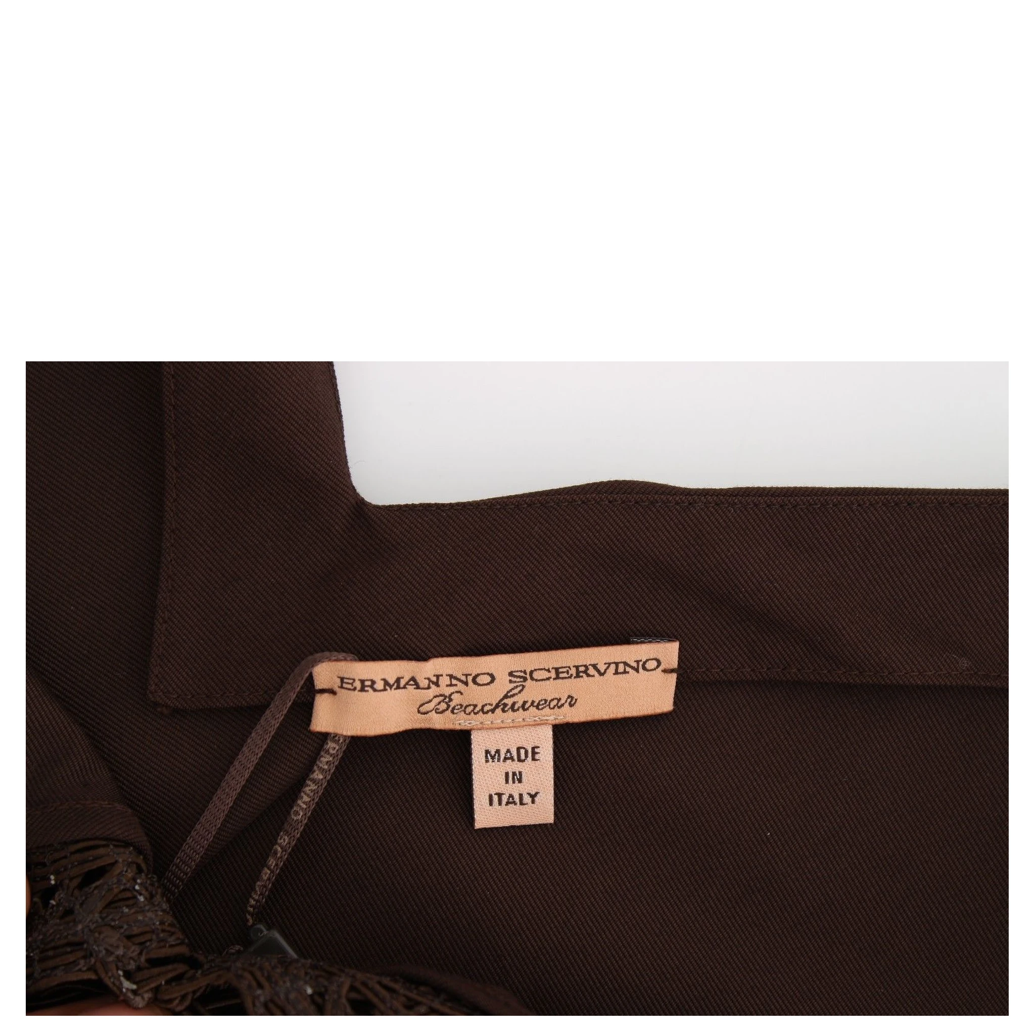 Beachwear Brown Cotton Stretch Tunic Dress