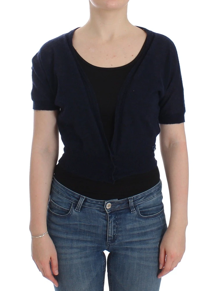 Knit Blue Wool Sweater Cardigan