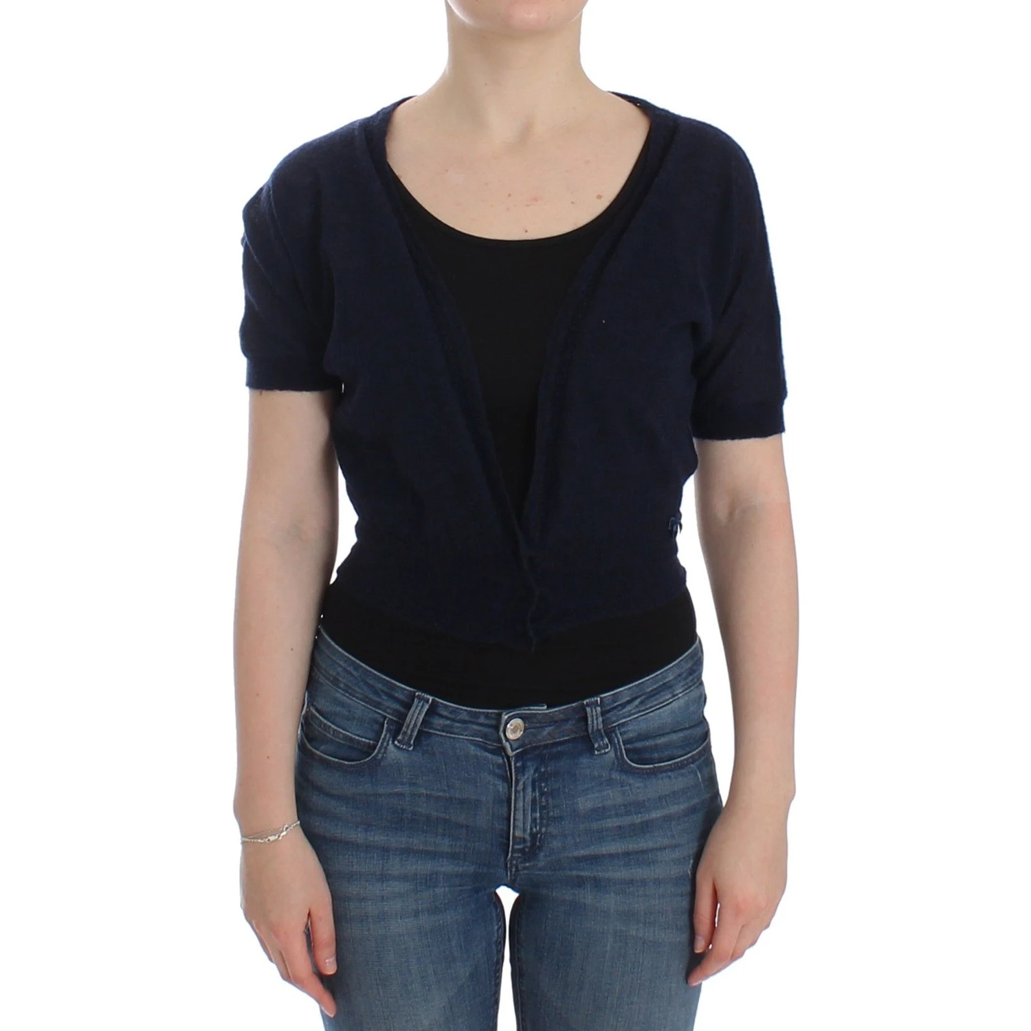 Knit Blue Wool Sweater Cardigan