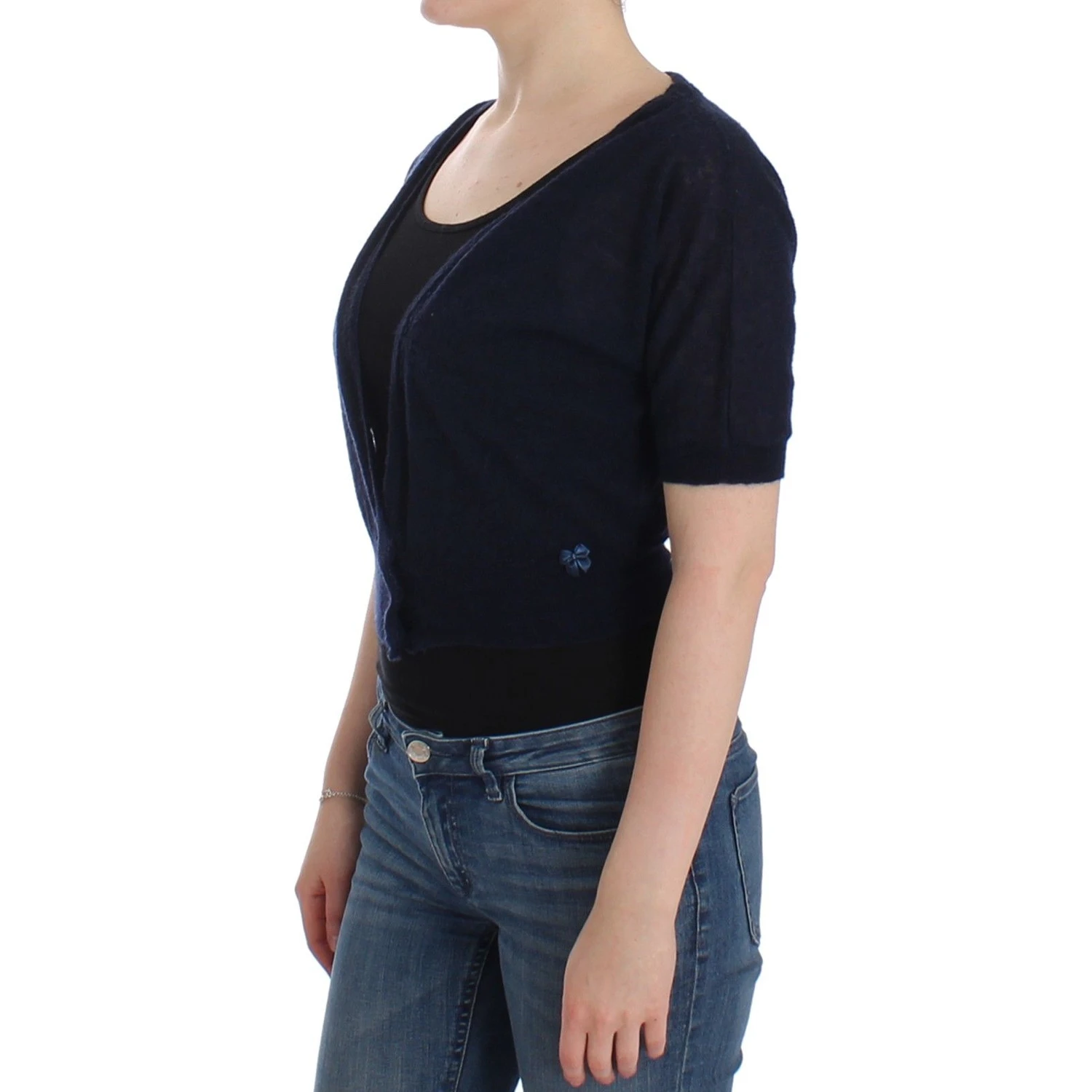 Knit Blue Wool Sweater Cardigan