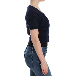 Knit Blue Wool Sweater Cardigan