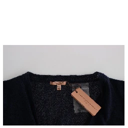 Knit Blue Wool Sweater Cardigan