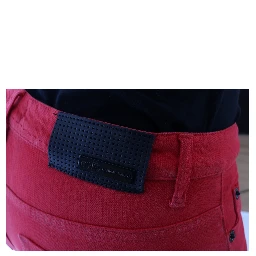 Red Cotton Stretch Slim Jeans