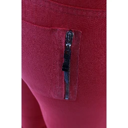 Red Cotton Stretch Slim Jeans