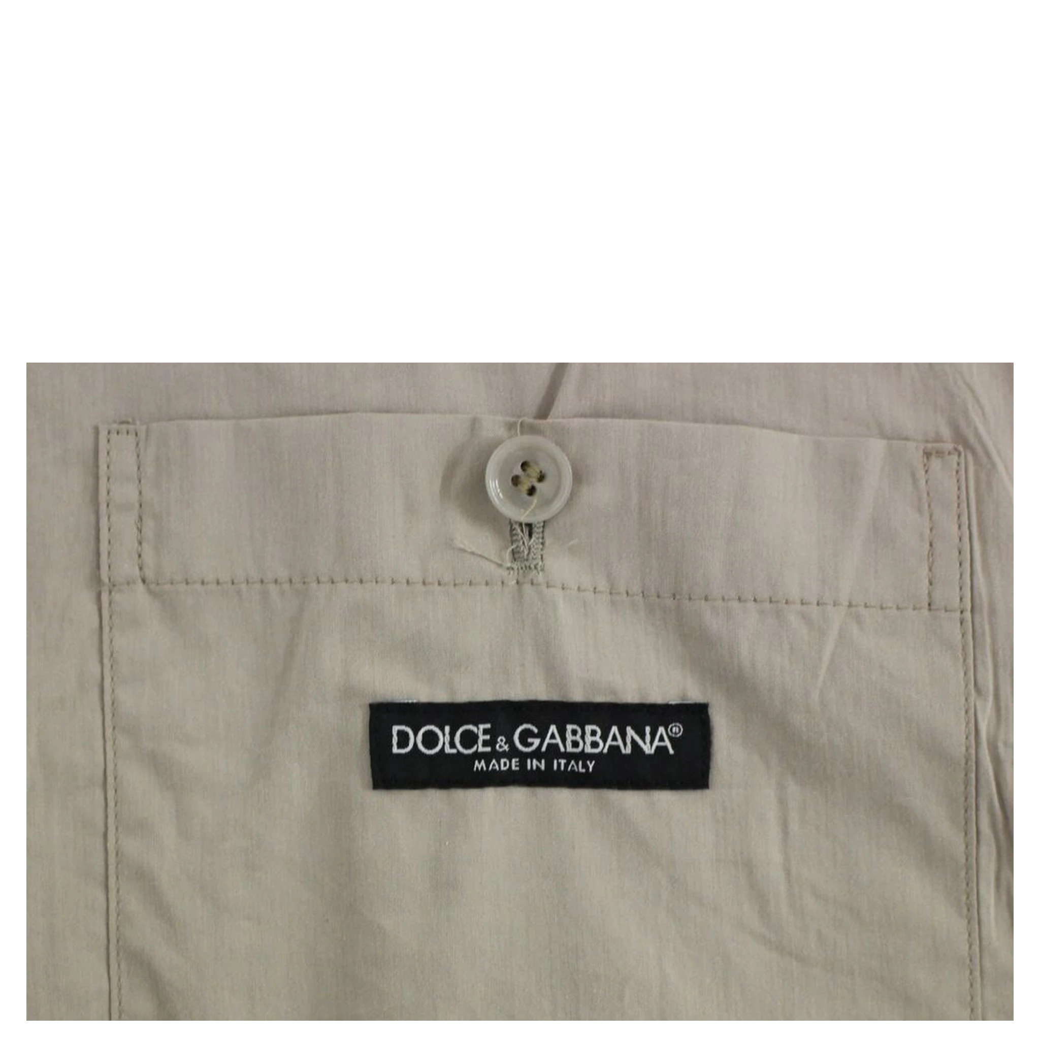 Beige Cotton Slim Fit Button Front Dress Vest