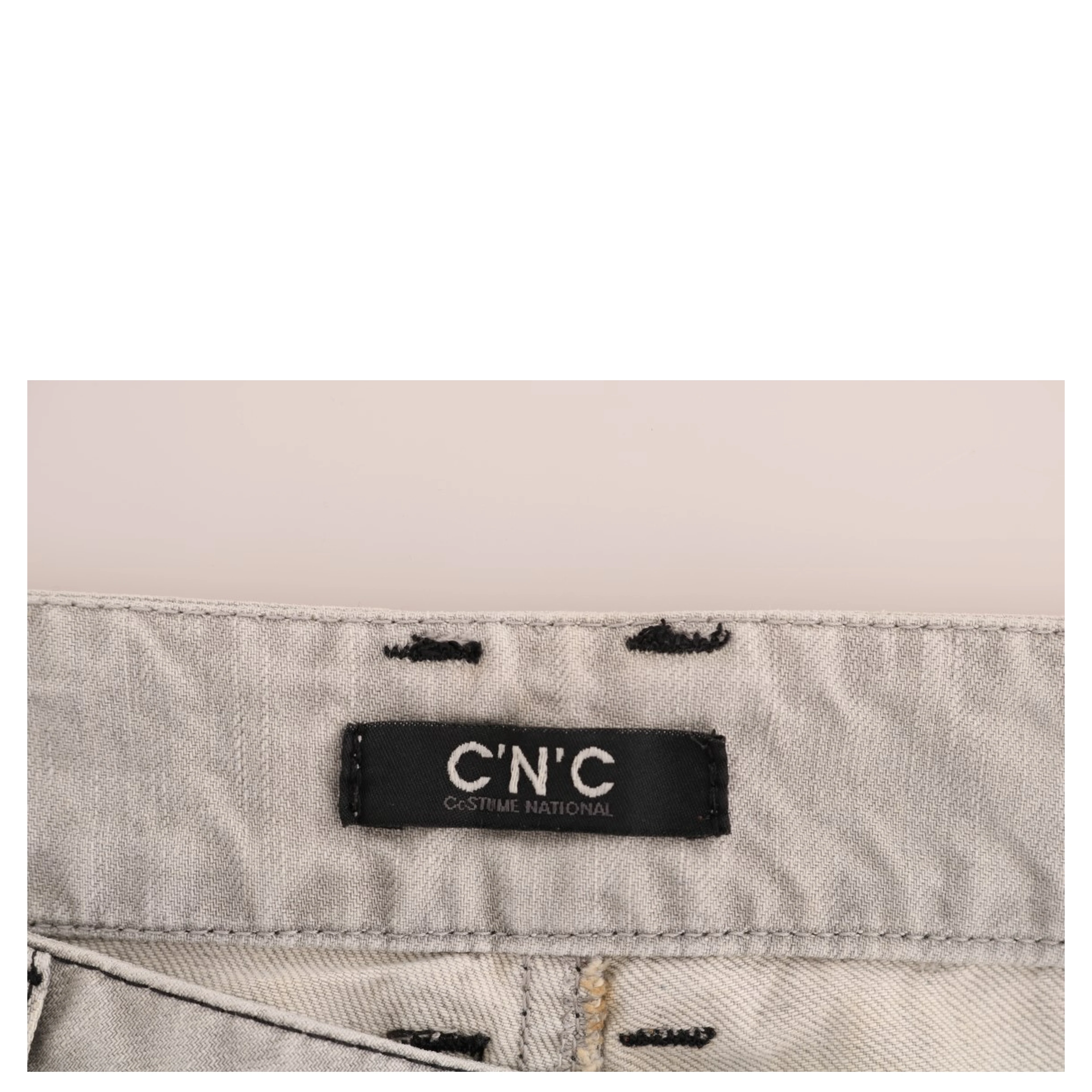 Gray Wash Cotton Slim Jeans