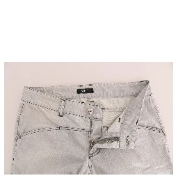 Gray Wash Cotton Slim Jeans