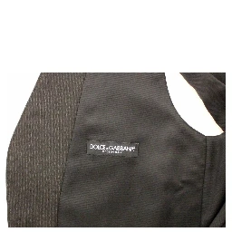 Gray Wool Stretch Dress Vest Blazer