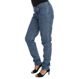 Blue Wash Cotton Boyfriend Fit Jeans