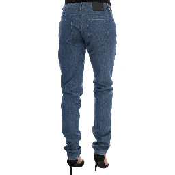 Blue Wash Cotton Boyfriend Fit Jeans