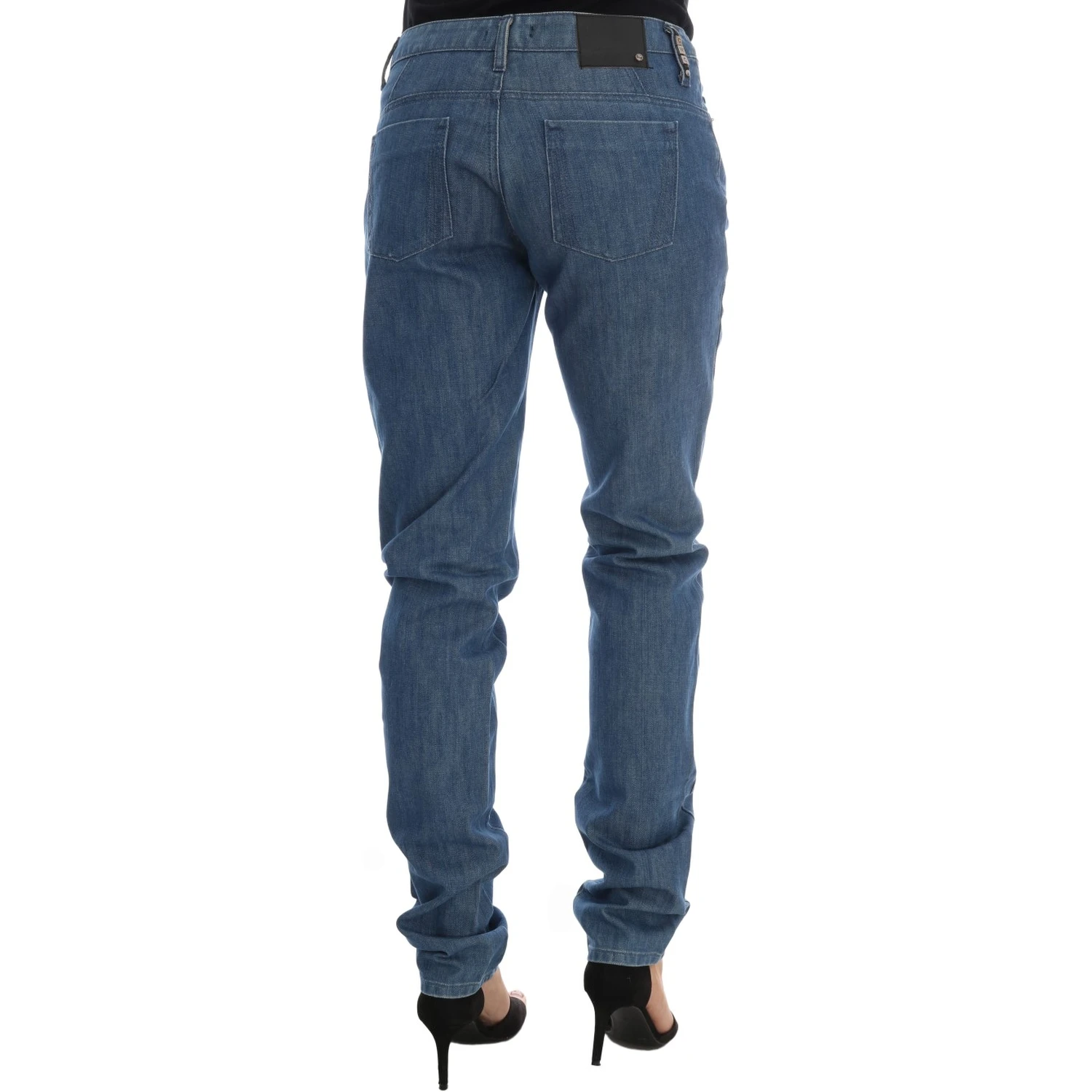 Blue Wash Cotton Boyfriend Fit Jeans