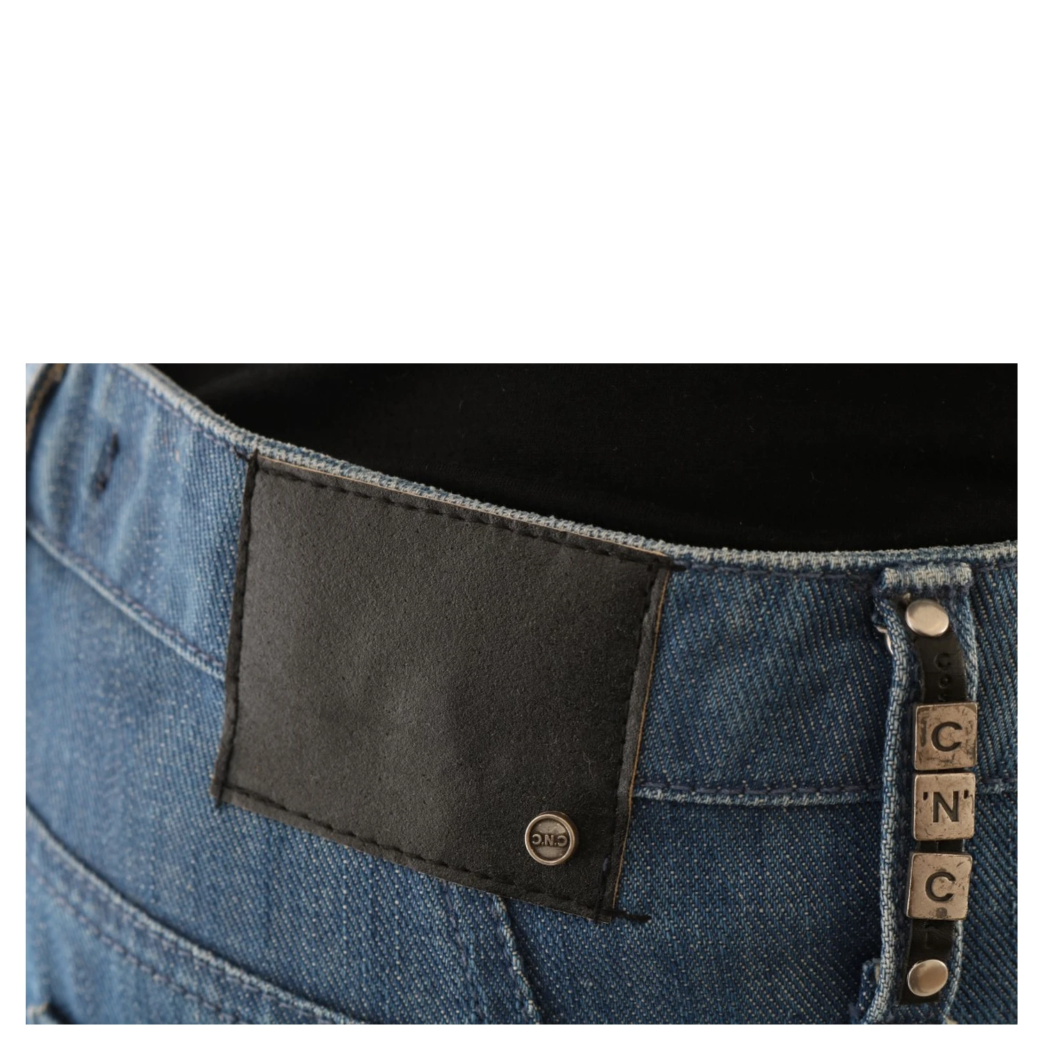 Blue Wash Cotton Boyfriend Fit Jeans