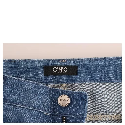 Blue Wash Cotton Boyfriend Fit Jeans