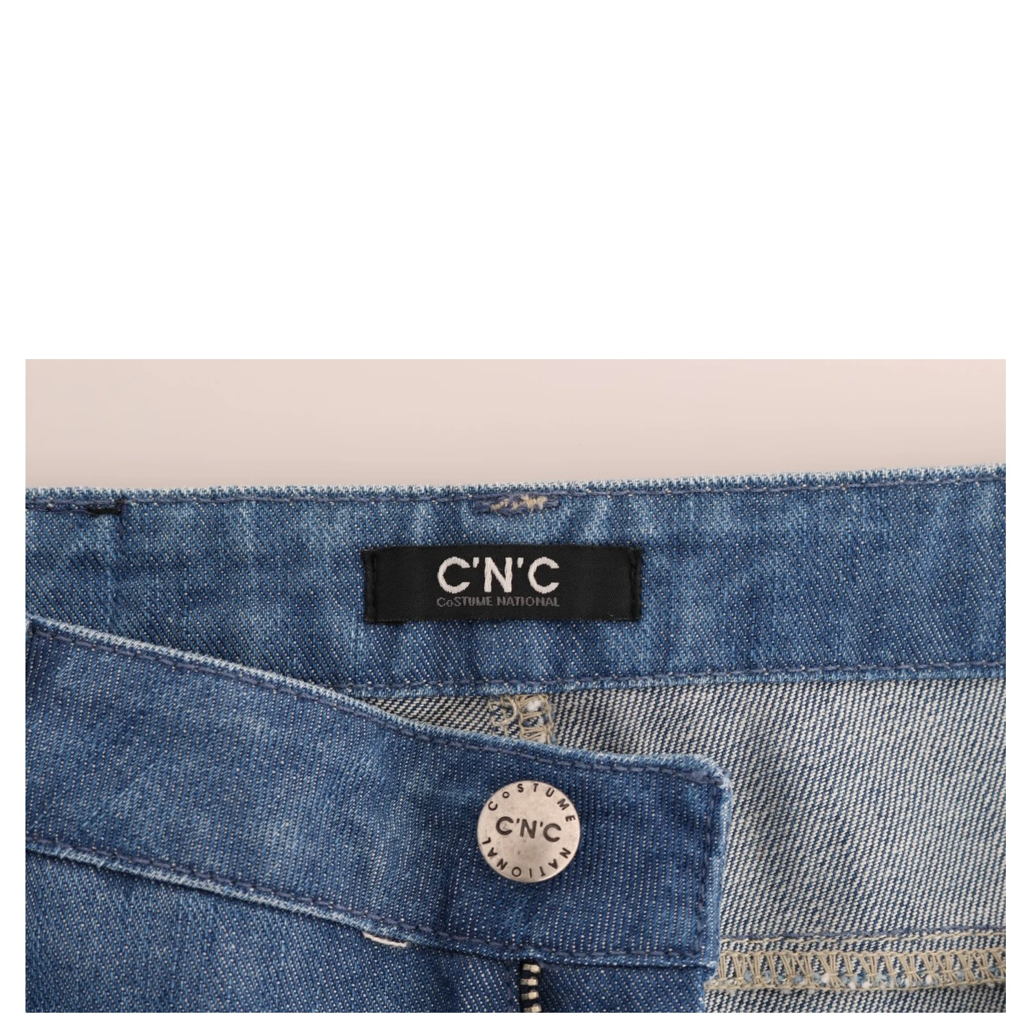 Blue Wash Cotton Boyfriend Fit Jeans