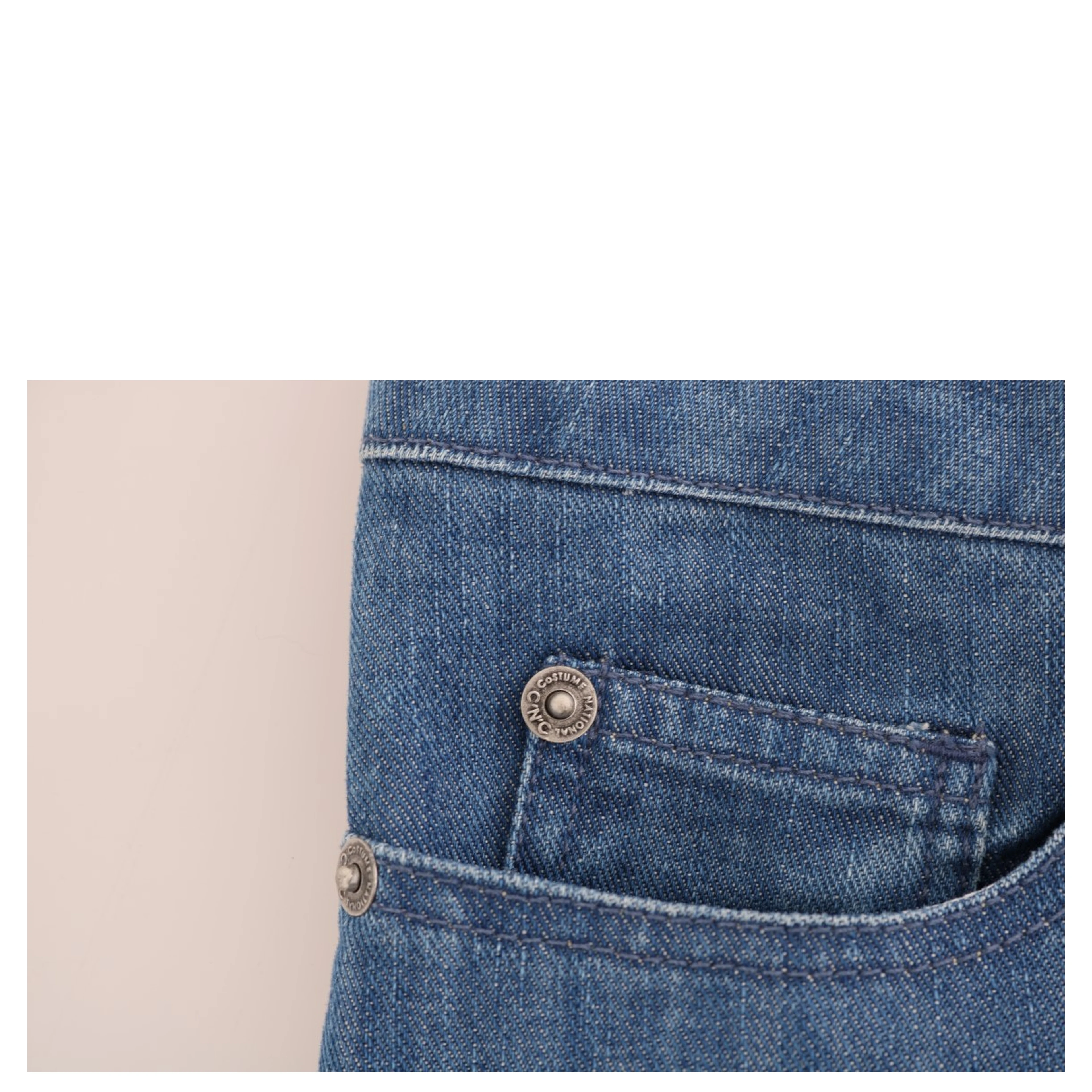 Blue Wash Cotton Boyfriend Fit Jeans
