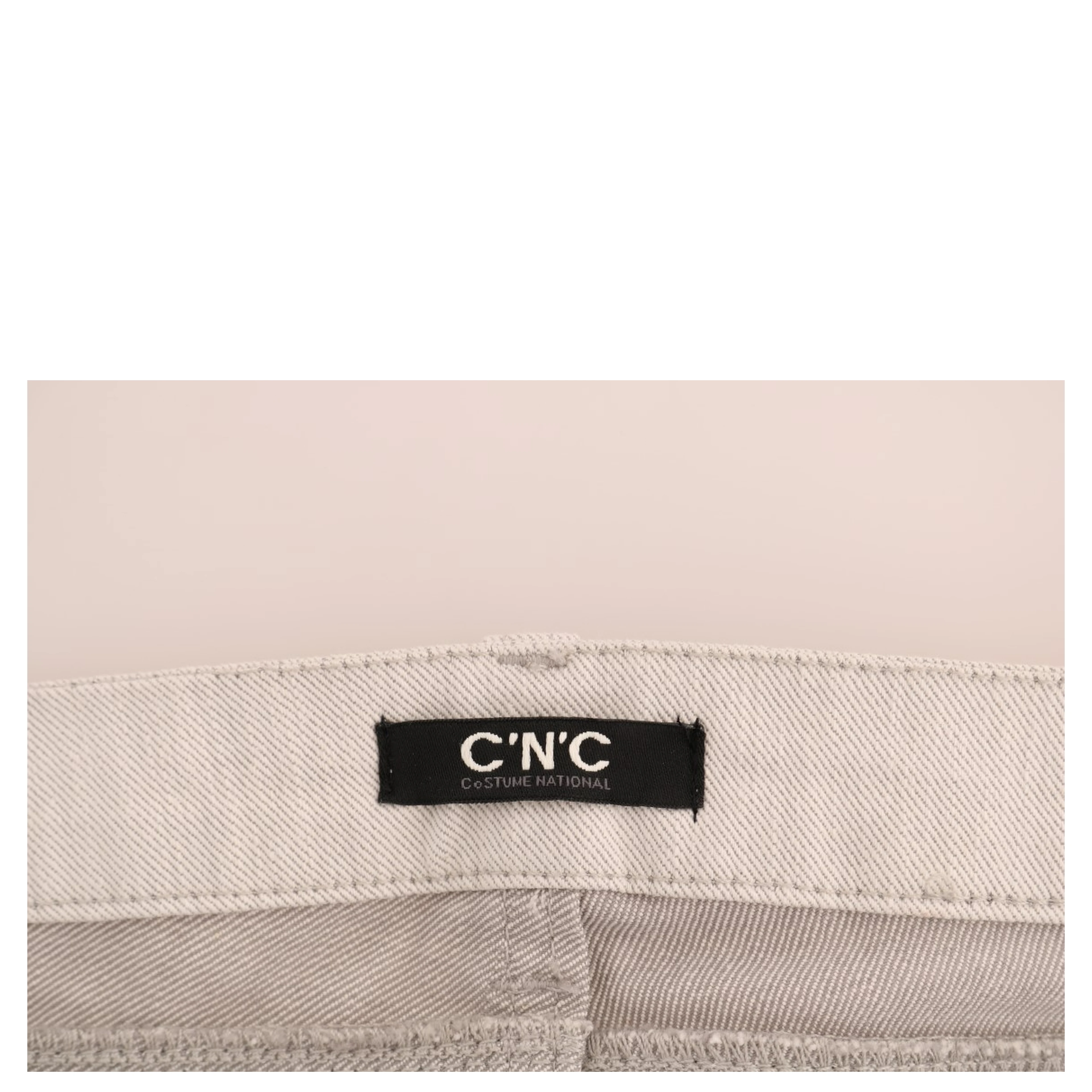 White Cotton Stretch Slim Jeans