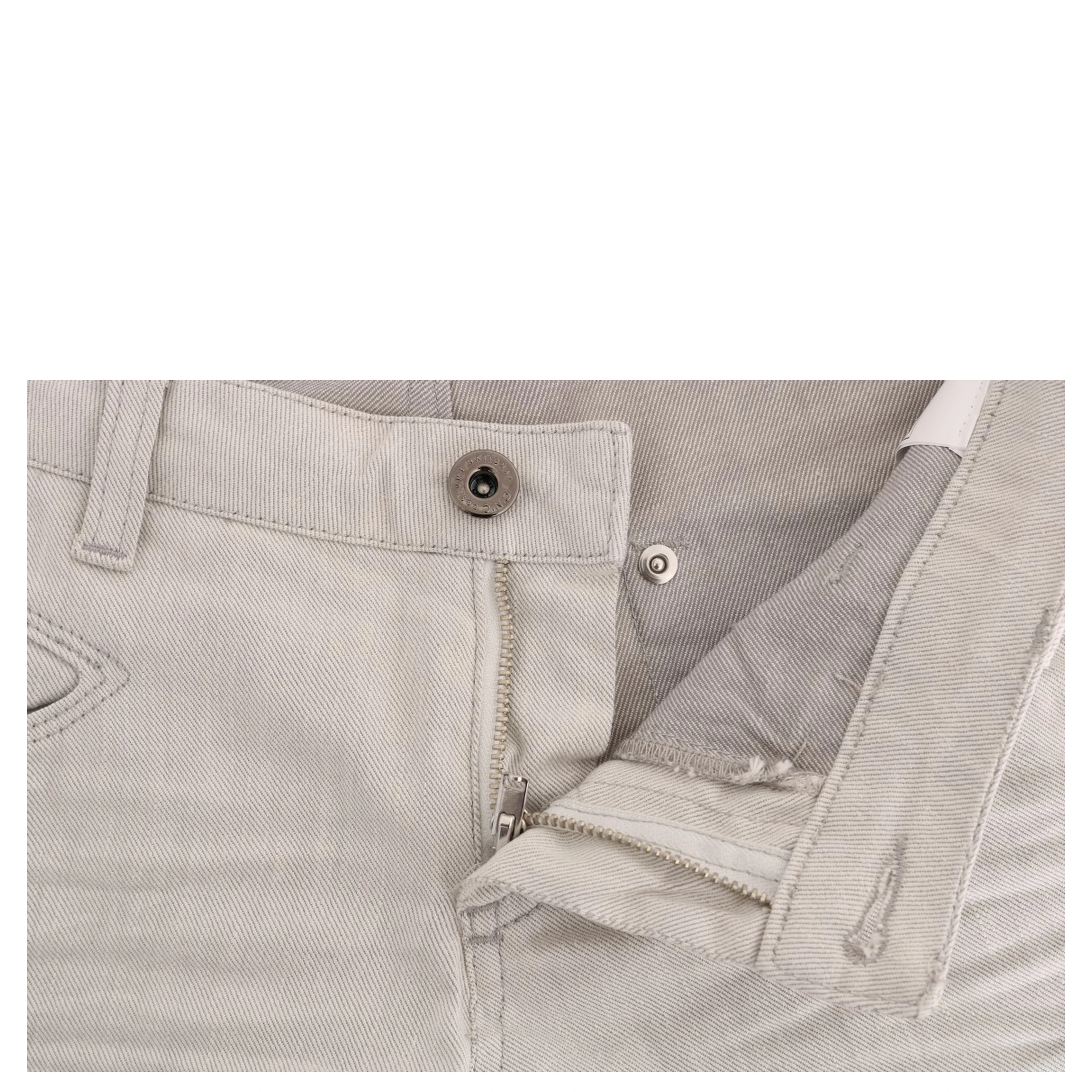 White Cotton Stretch Slim Jeans