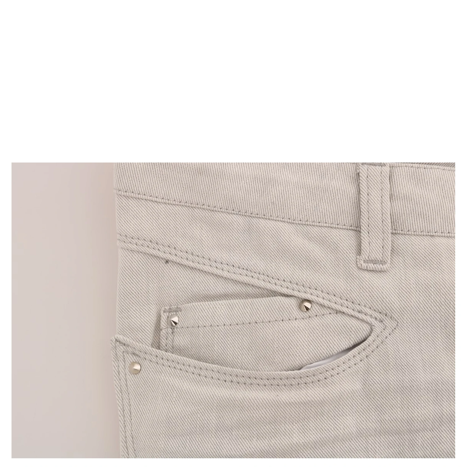 White Cotton Stretch Slim Jeans