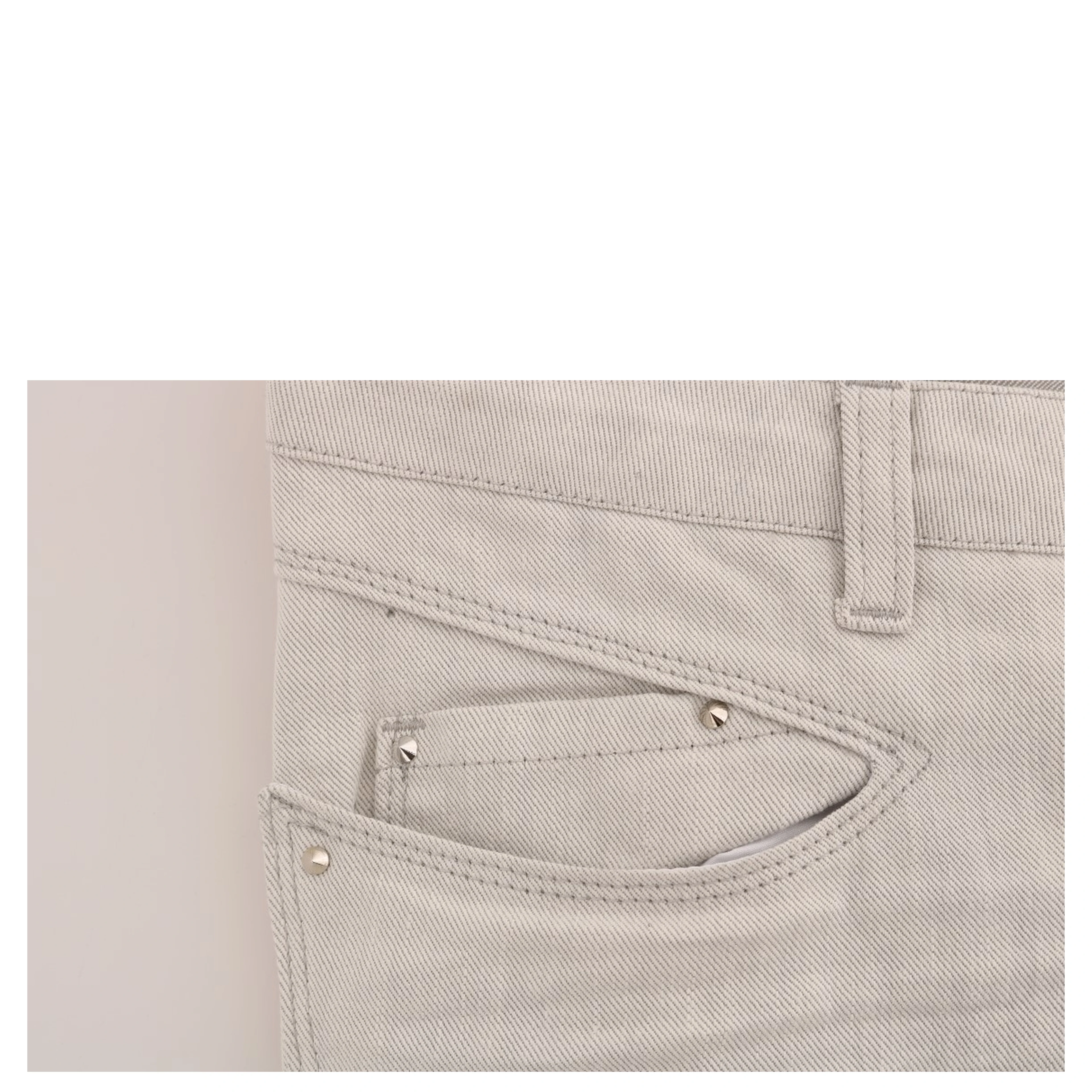 White Cotton Stretch Slim Jeans