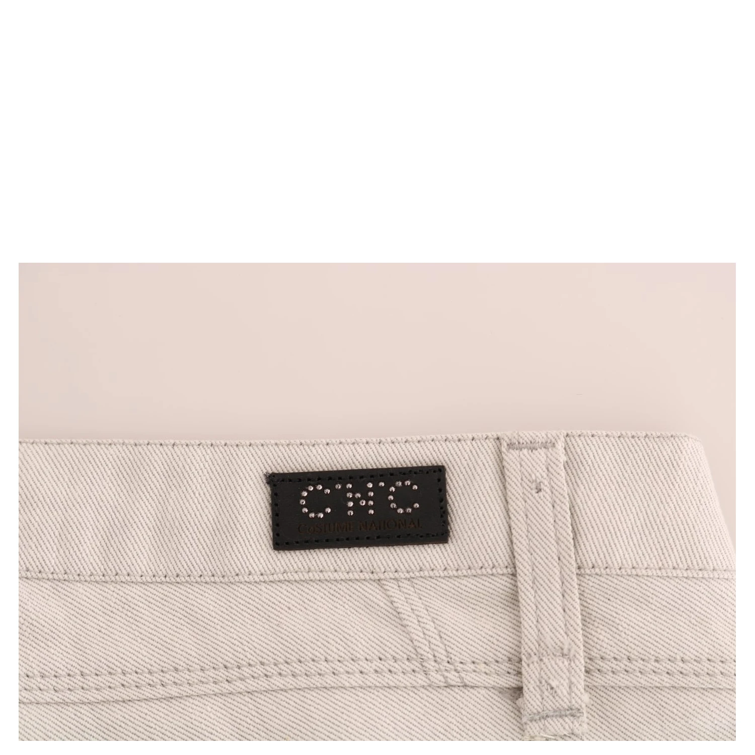 White Cotton Stretch Slim Jeans