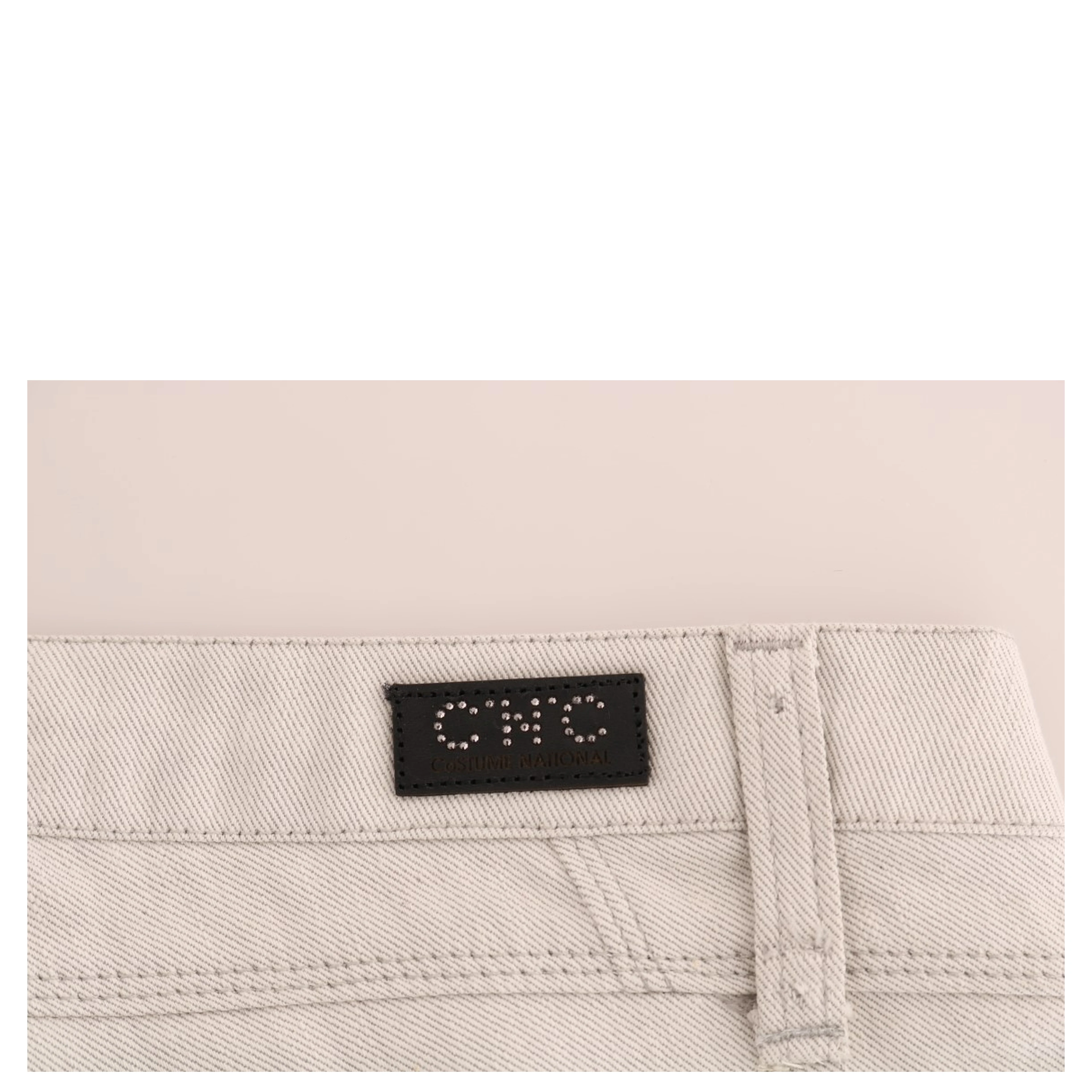 White Cotton Stretch Slim Jeans