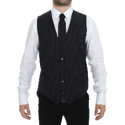 Gray Stretch Formal Dress Vest Gilet