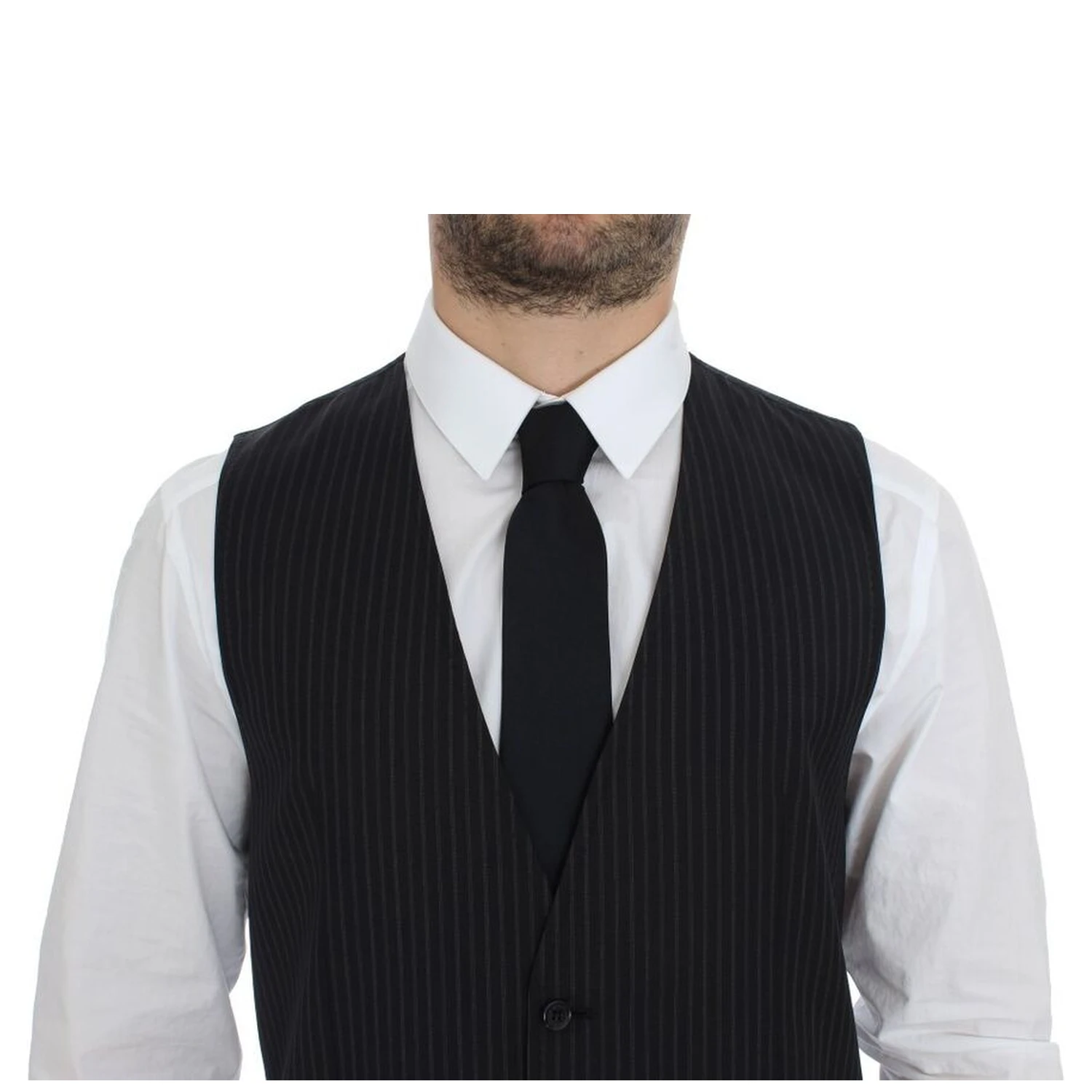 Gray Stretch Formal Dress Vest Gilet