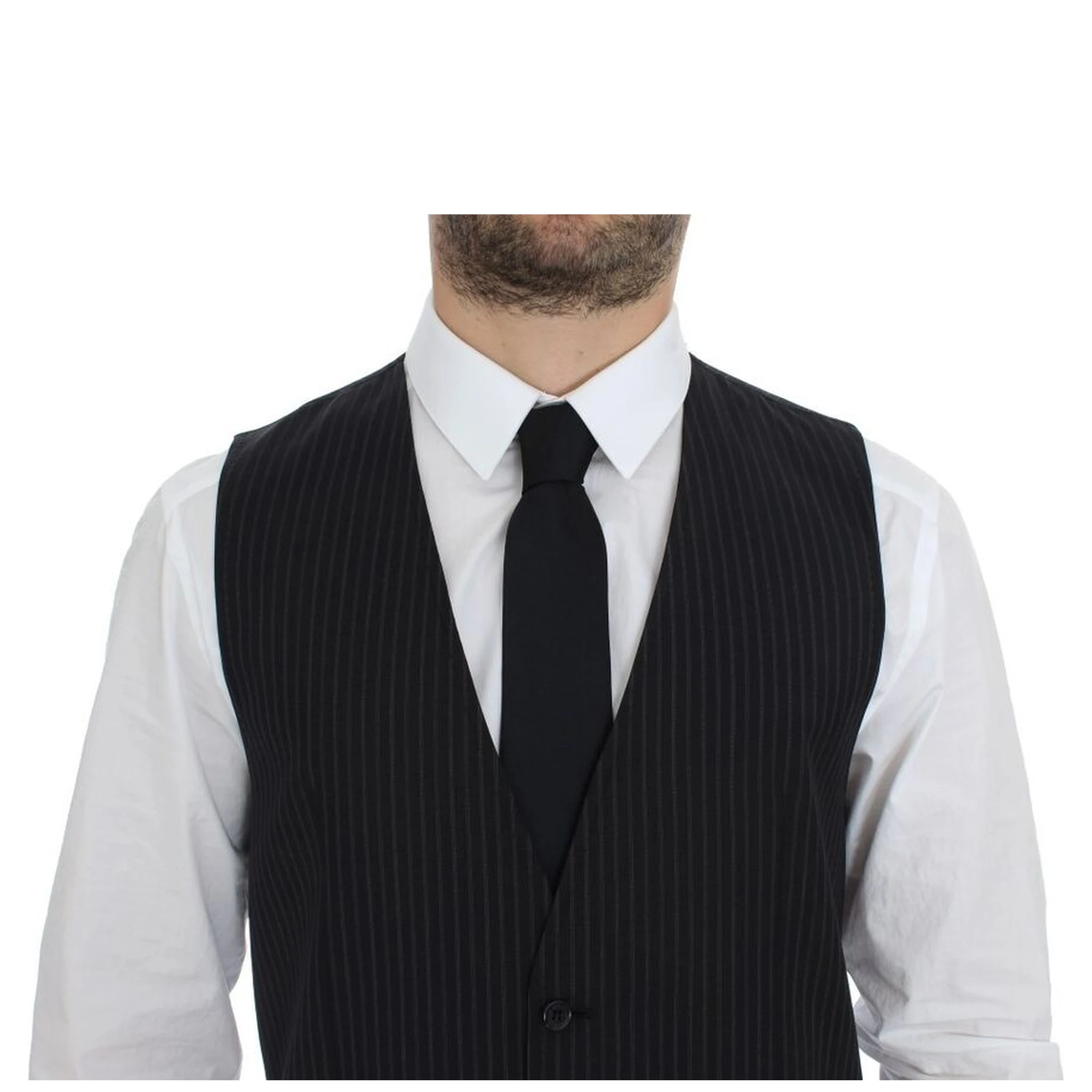 Gray Stretch Formal Dress Vest Gilet