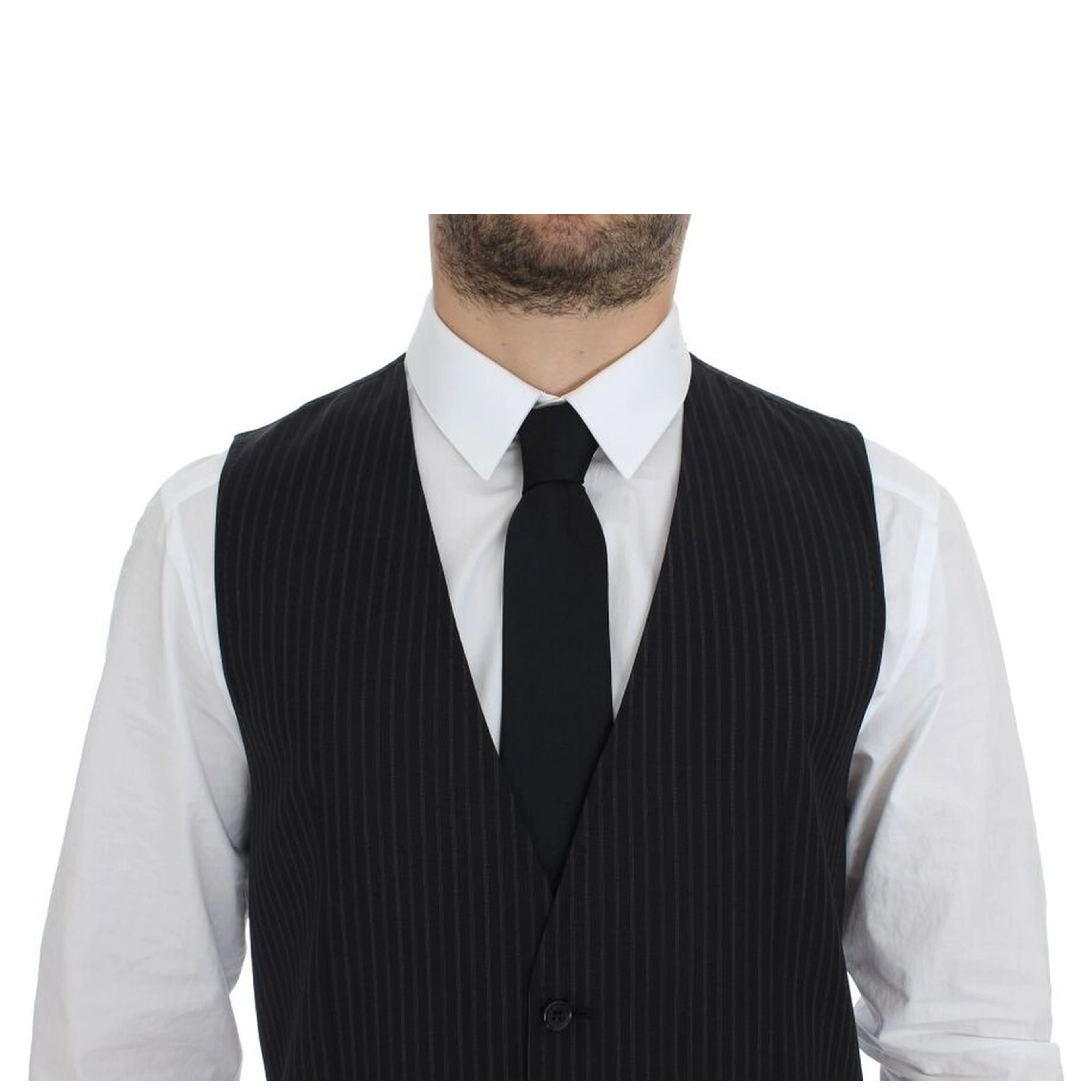Gray Stretch Formal Dress Vest Gilet