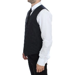 Gray Stretch Formal Dress Vest Gilet