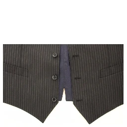 Gray Stretch Formal Dress Vest Gilet