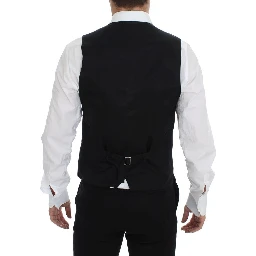 Gray Wool Formal Dress Vest Gilet Weste