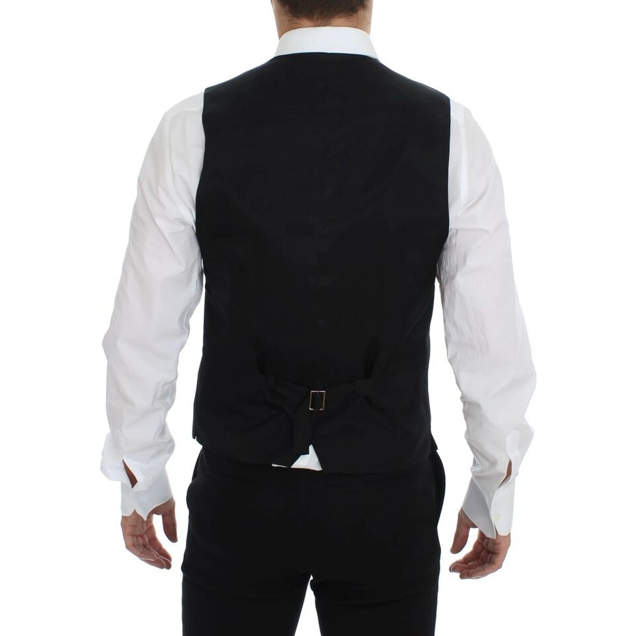 Gray Wool Formal Dress Vest Gilet Weste