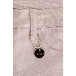 Beige Cotton Slim Fit Jeans