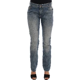 Blue Cotton Stretch Denim Jeans