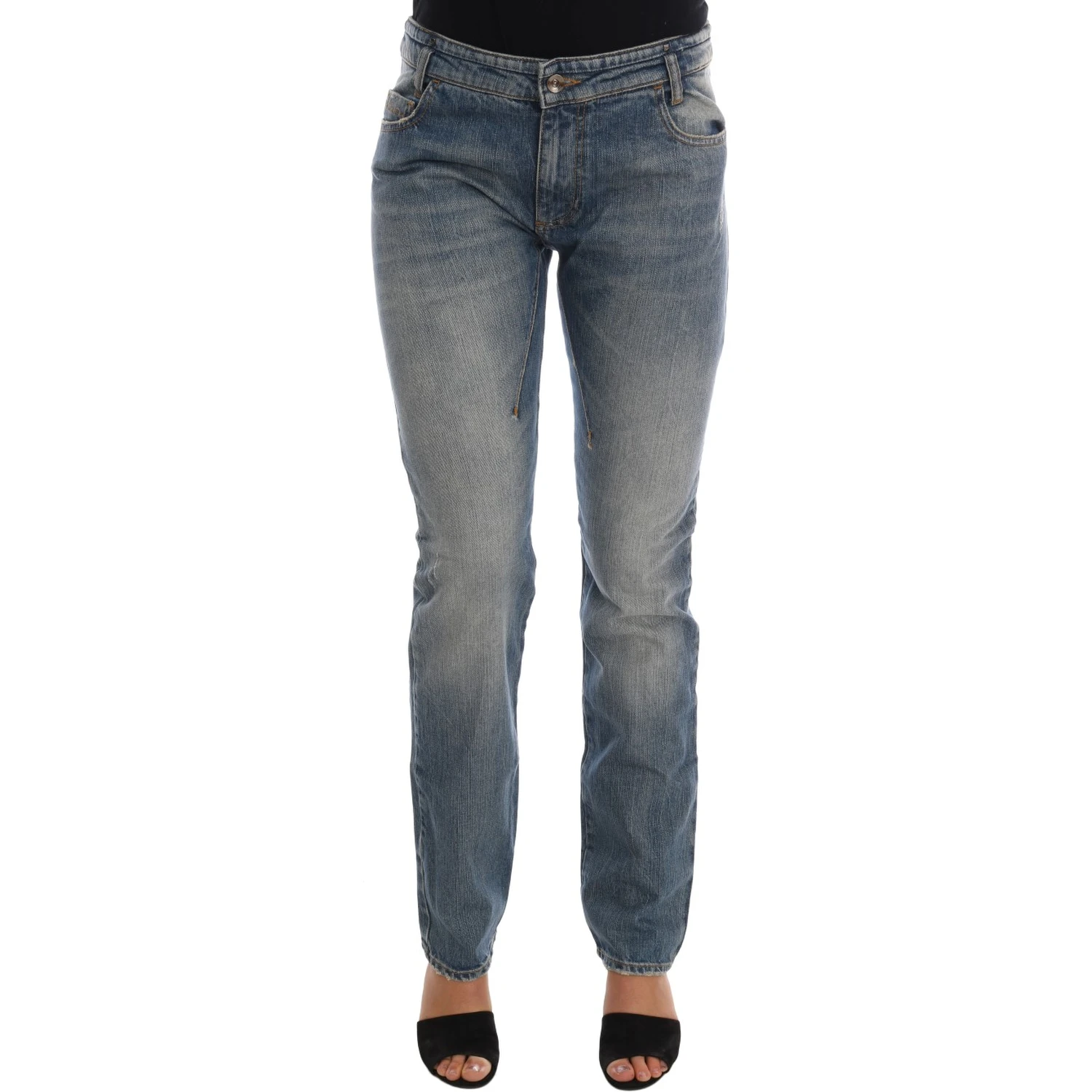 Blue Cotton Stretch Denim Jeans